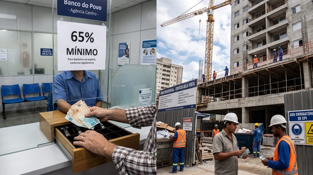 Sessenta e cinco por cento, no mínimo, vai para financiamento imobiliário.