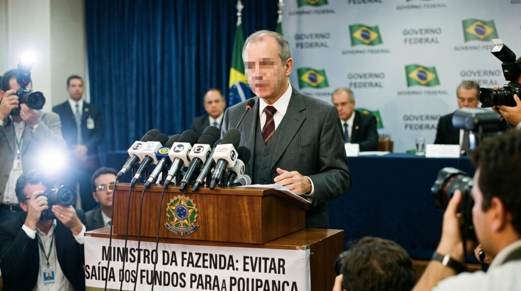 O próprio ministro da Fazenda disse: era para evitar que o dinheiro saísse dos fundos de investimento e fosse parar na poupança.