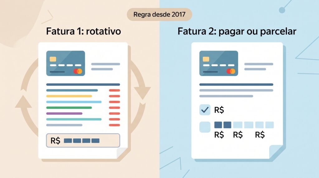Desde 2017, o rotativo só pode durar uma fatura.